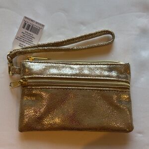 Gold Wristlet Clutch